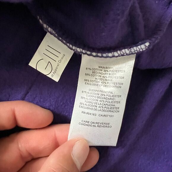 Starter Los Angeles Lakers Hockey Purple Pullover Hoodie Sweatshirt - Picture 6 of 7